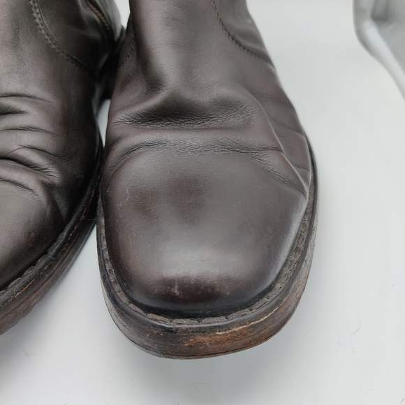 SALE - Men's Coach Jeremy Dark Brown Leather boots. Sz 9.5 - Picture 3 of 11